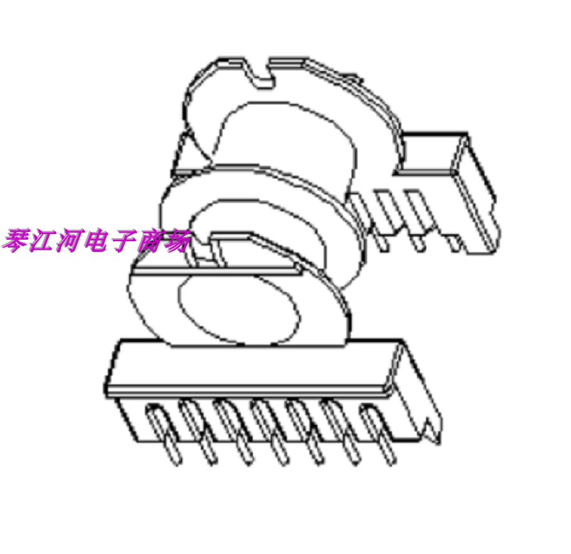 ER4215 magnetic core skeleton horizontal double sink 8 8 pins five sets a pack