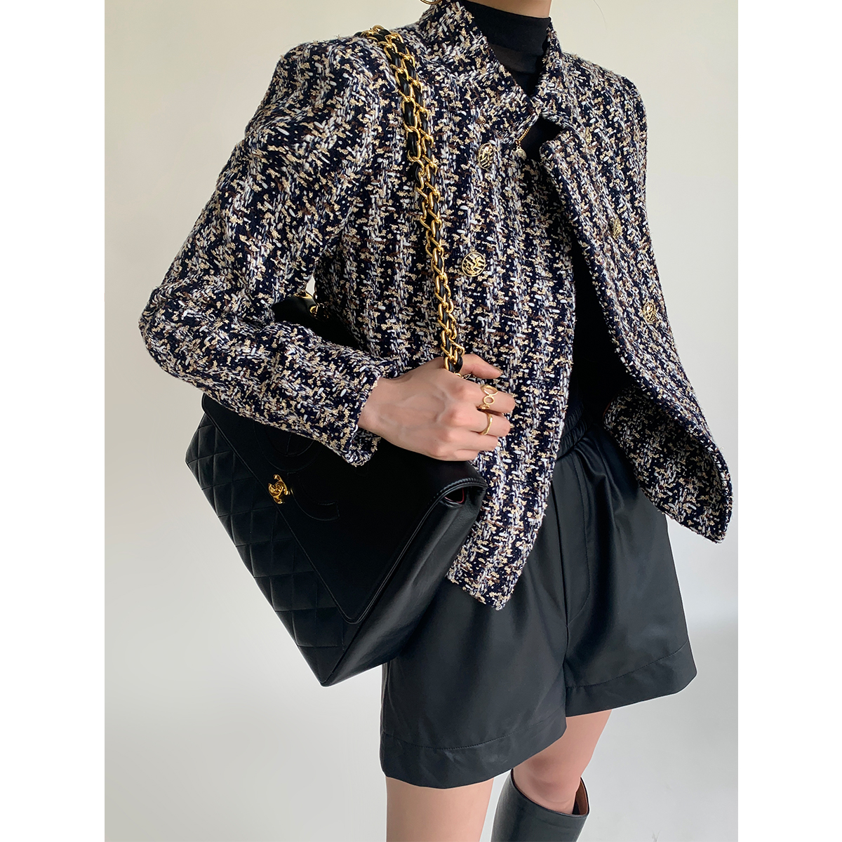 PAPERLLL sympleckine superior wool temperament name Yuanyuan 2022 small fragrant wind spring in a rough and airy temperament jacket female