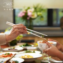Margolonte Public Chopsticks Public Spoon Chopsticks Frame for public chopsticks frame Dual-use Bone porcelain spoonware Porcelain Tableware Kit Gift Box