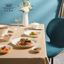 Margolonte Cutlery High-end Fine Porcelain Reliefs Matter of Ruyi Eurostyle white rice bowl Disc Spoon Gift Box Suit
