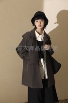 Brand sale Autumn new womens long sleeve suit collar simple art casual casual loose coat 13661