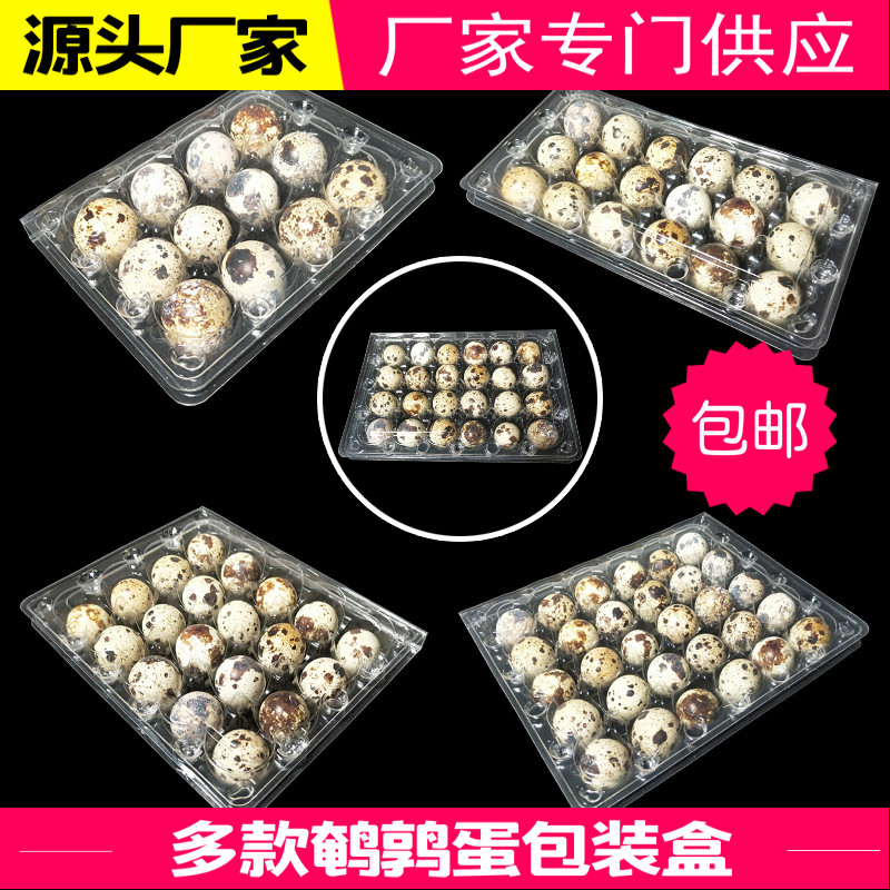 Leaf green transparent quail egg packaging box disposable plastic egg tray 100 spot promotion