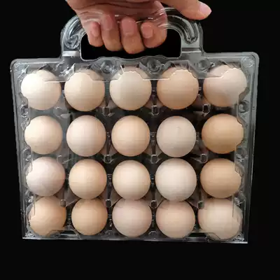 Factory direct sale leaf green egg packaging box medium number 20 carry egg tray transparent plastic thickened Anti-pressure