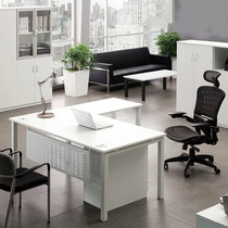 Beijing Office Furniture Desk Brief Fashion Head Desk Steel Wood Combined Manager Table Finance Desk Office Desk