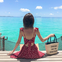 Backless beach dress Women summer seaside resort style Hainan Sanya Thailand Bali Bohemia sling dress