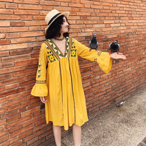 Suitable for Yunnan dress Lijiang Dali tourist clothes ethnic style Qinghai Lake Travel womens clothing