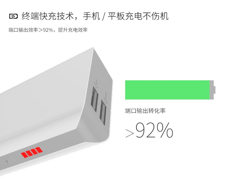 HSW sạc kho báu 10000 mAh dung lượng lớn điện thoại di động hai cổng đầu ra điện thoại di động máy tính bảng phổ dụng di động