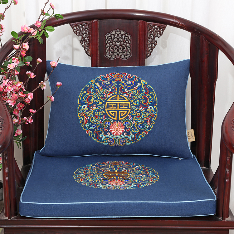 Yibi Xu mới Trung Quốc ghế giặt ghế sĩ quan mũ cổ điển sofa đệm đồ nội thất đệm bọt biển có thể được tùy chỉnh đệm ghế gỗ phòng khách