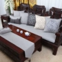 Trung Quốc sofa thêu Wufu giữ cuộc sống vải lanh đệm dày đệm ghế đệm mùa đông thảm tấm trải sofa