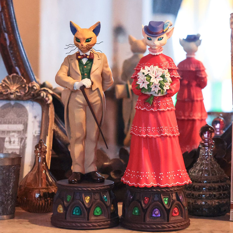 Authentic In-Stock】Japanese Studio Ghibli Acorn Republic Listening Baron Couple Cat Plush Music Box Authentic In-Stock】Japanese Studio Ghibli Acorn Republic Listening Baron Couple Cat Plush Music Box