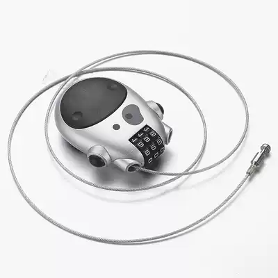 Mini retractable wire rope password lock Travel anti-theft security lock Fitness bicycle lock Extended cable padlock