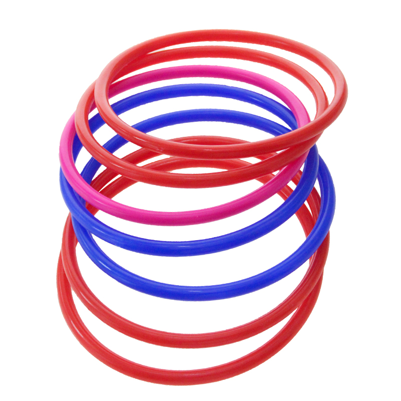 Colorful solid throw game collar ring elastic collar male and female children's young night city Children's Puzzle Toy Gift