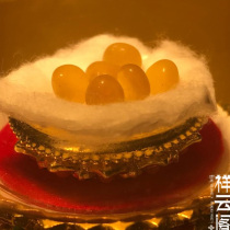 Sakyamuni yellow colorful solid 5mm stupa and black box