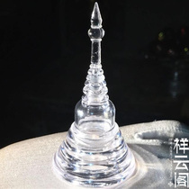 Acrylic stupa tower height 86mm bottom diameter 42mm inner diameter 20mm sturdy box provided