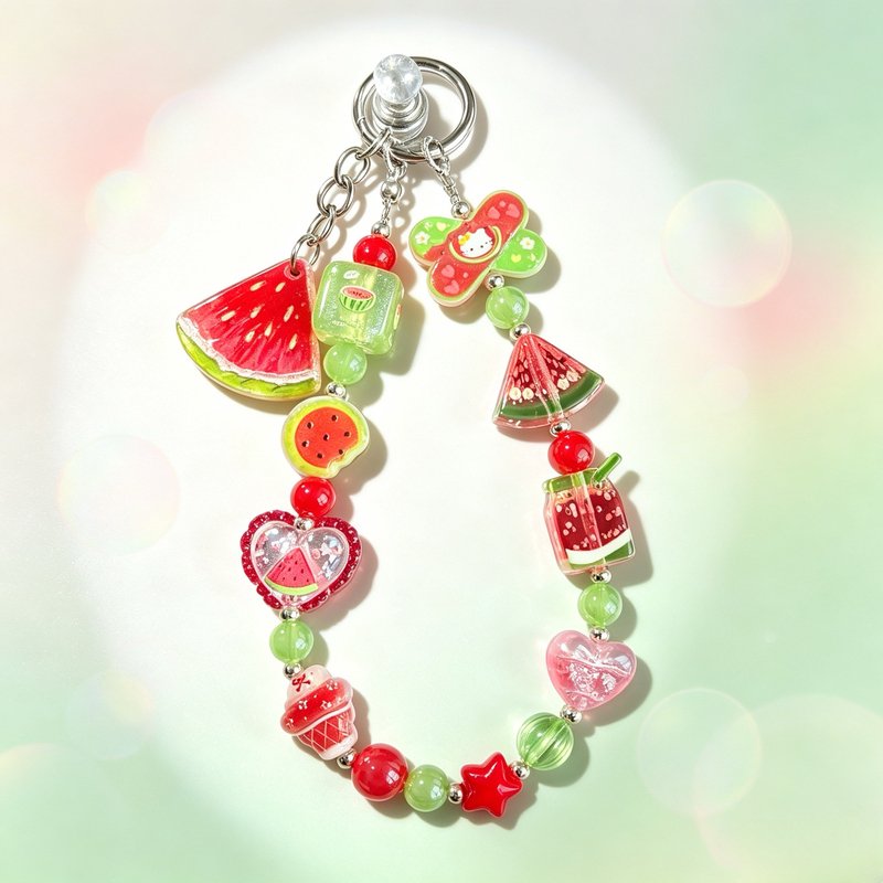 Watermelon Original Fruit Series Watermelon Soda Phone Chain Keychain Bag Pendant Gift