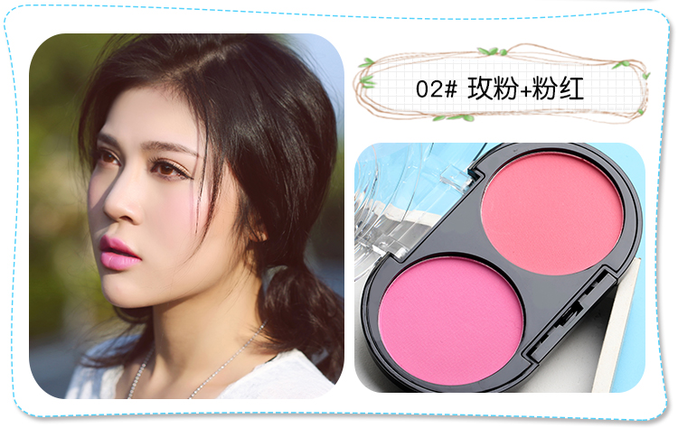 Hai màu nude trang điểm blush rouge sửa đổi mặt có độ bóng cao công suất sửa chữa hồng orange bright skin set trang điểm bột bền ... má hồng kem nars