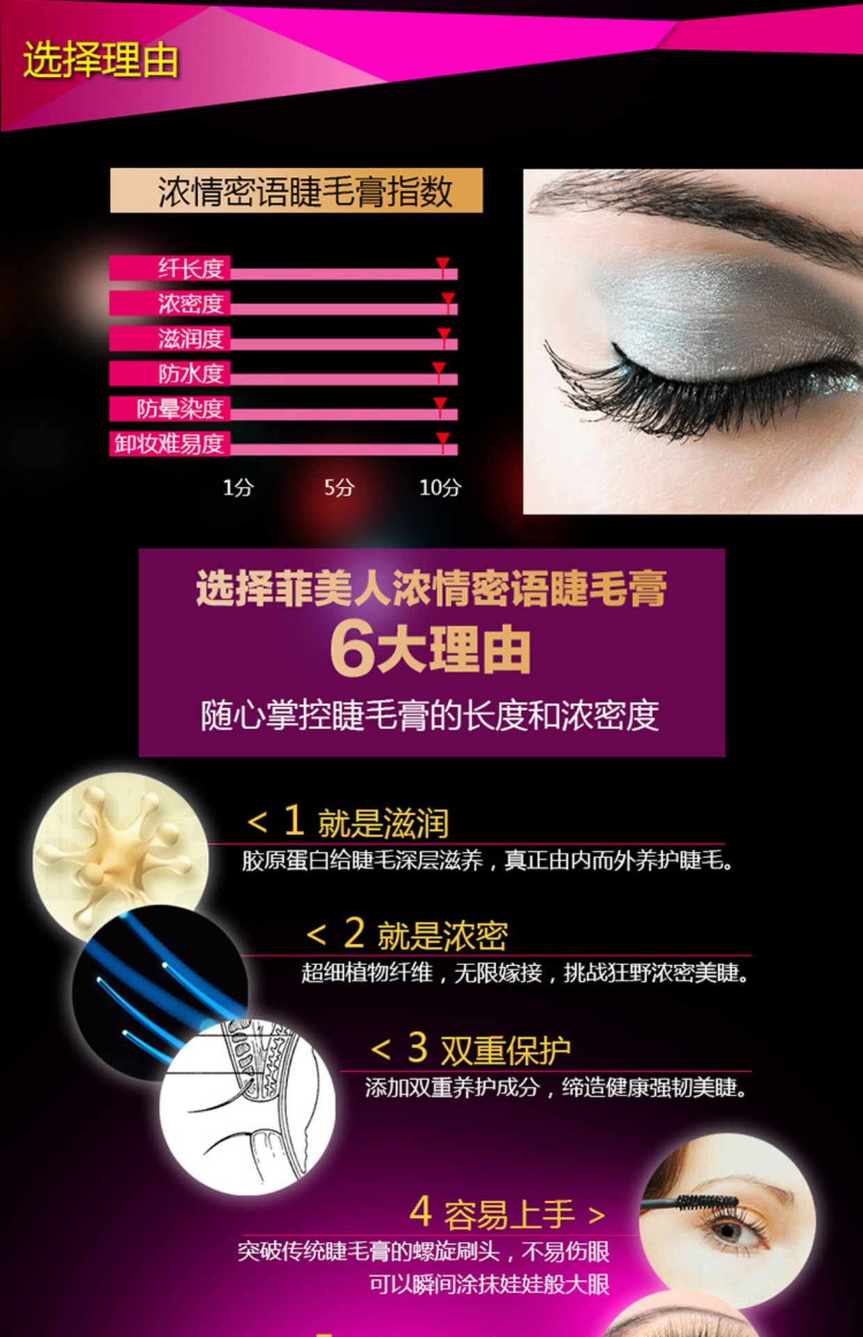 Mascara dày và dài uốn cong mã hóa người mới bắt đầu lâu dài không thấm nước và chống thấm mồ hôi đen không làm nhòe chất lỏng tăng trưởng chuot mi
