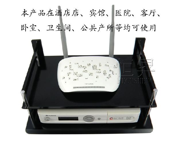 Không gian nhôm set-top hộp đen đôi rắn kỹ thuật số TV set-top hộp khung khung khung dày - Kệ kệ sách treo tường mini