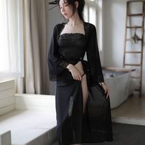 Teacher split ol deep V tight-fitting high open cross sexy wild thin student skirt convenient Moon Wild Girl