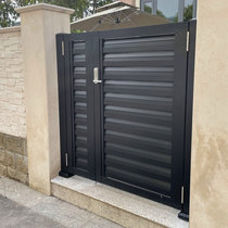 Aluminum art outdoor courtyard door Louver son single double Open Door Door outdoor garden villa electric gate