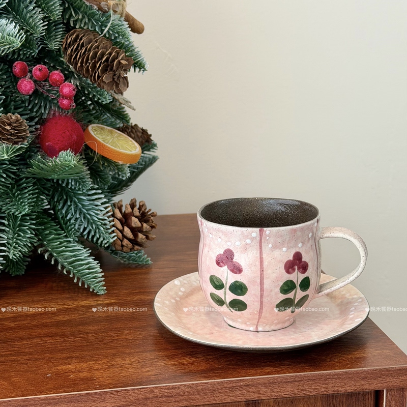 Underglaze Color Hand-Painted Ceramic Mug Coffee Cup and Saucer Set for Home Use, High Aesthetic Water Cup, Tea Cup, Breakfast Cup Underglaze Color Hand-Painted Ceramic Mug Coffee Cup and Saucer Set for Home Use, High Aesthetic Water Cup, Tea Cup, Breakfast Cup