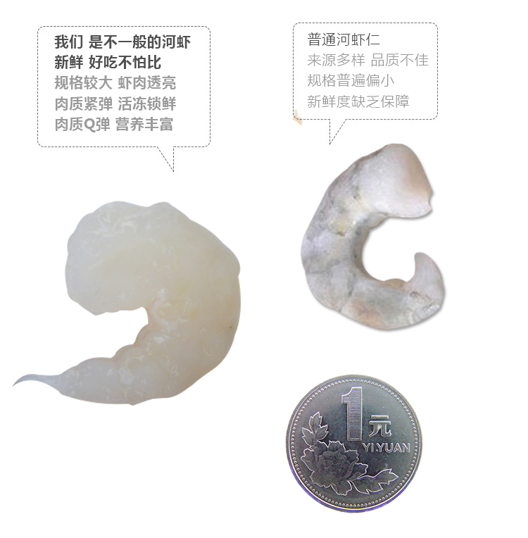 喜福鸿运 特级冷冻免上浆河虾仁 净重2斤 已去虾线 图6