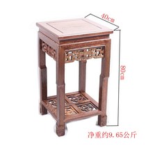 Chicken Wings Wood Flower Racks Square Table Solid Wood Engraving Home Flowers a few Buddha Vase Flower-vase Flower Pots Handicraft Pendulum base