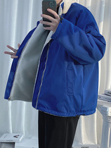 YIYIYAYA Studios double sided wearing a lamb fleece thickened 100 hitch