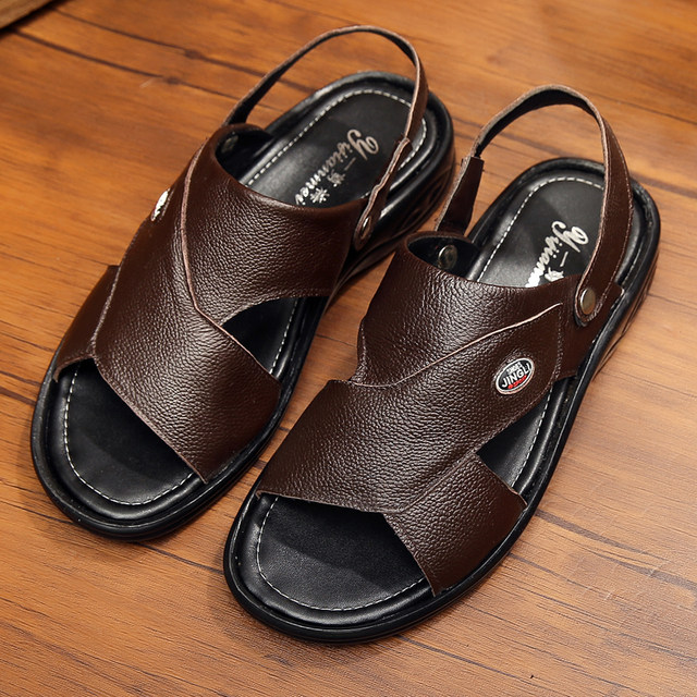 summer sandals ຫນັງຂະຫນາດໃຫຍ່ພິເສດຂອງຜູ້ຊາຍ 45 ບວກ 46 ບວກໄຂມັນ 4748 ເກີບຫນັງຊັ້ນນອກສໍາລັບຜູ້ຊາຍຫາດຊາຍແບບສະບາຍ