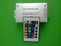 LED controller infrared 24 key aluminum shell LED light with module RGB controller 12-24v 12A version