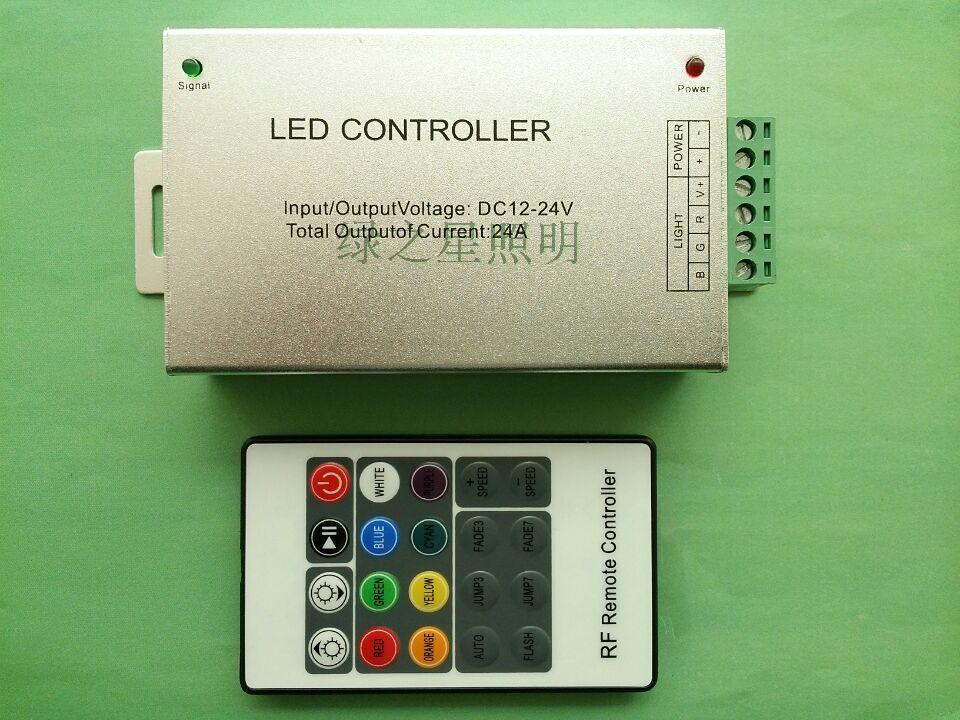 Led seven color controller RGB light belt module 12v24v 20 key controller wireless remote control high power 24A