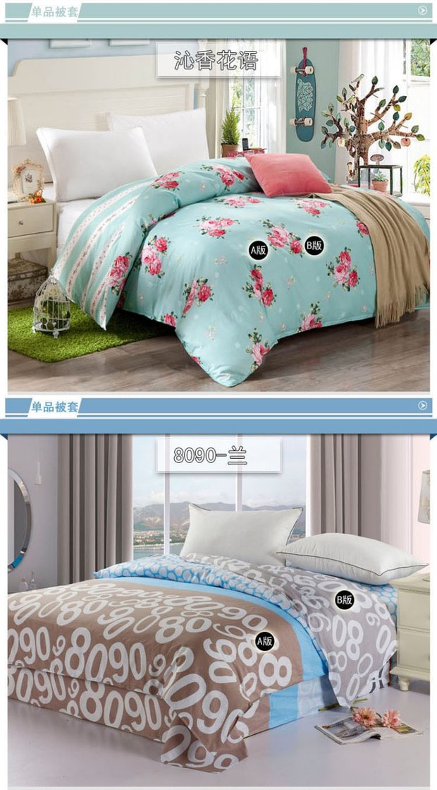Luo Lai Xing cotton quilt bìa bông đơn mảnh twill quilt cover 1.5 / 1.8 tờ đôi chăn sinh viên bao gồm ưu đãi đặc biệt chăn ga gối đẹp
