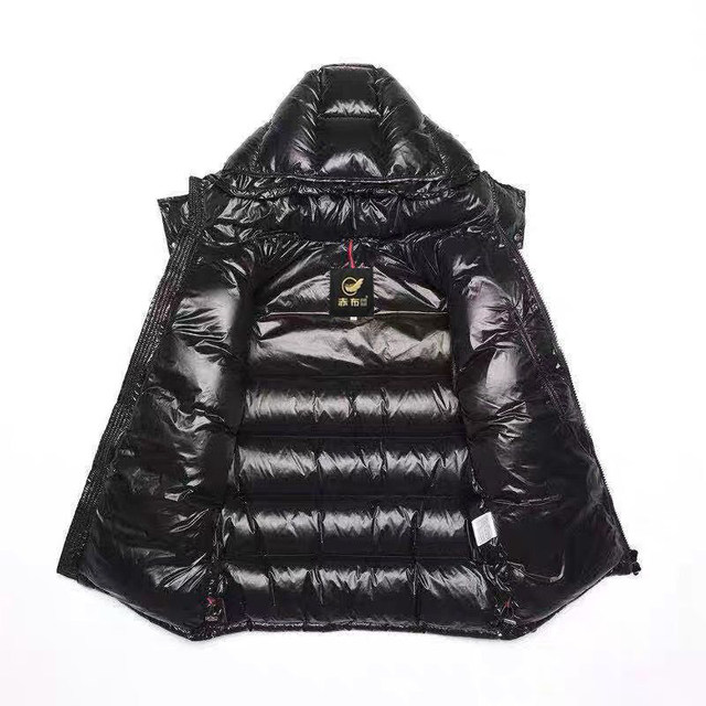 Couple thickened down jacket men and women same style short 2023 winter new shiny warm northeast white duck down jacket