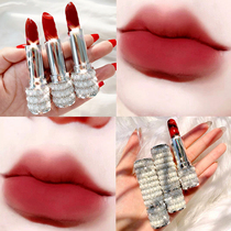 NOVO diamond jewelry pearl lipstick matte lipstick does not fade not decolorize cheap niche brand White students