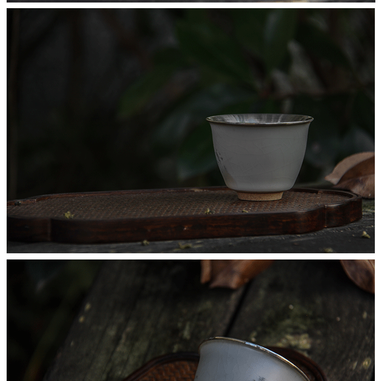 手工包銀杯999純銀主人杯單杯品茗杯景德鎮陶瓷銀茶杯山水銀杯子|茶杯