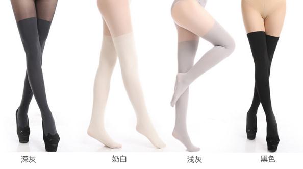 Mùa thu và mùa đông mới Nhật Bản 360D terry khâu vớ vớ Quần skinny bikini giả đùi dày hơn quần lót tất nữ cổ cao