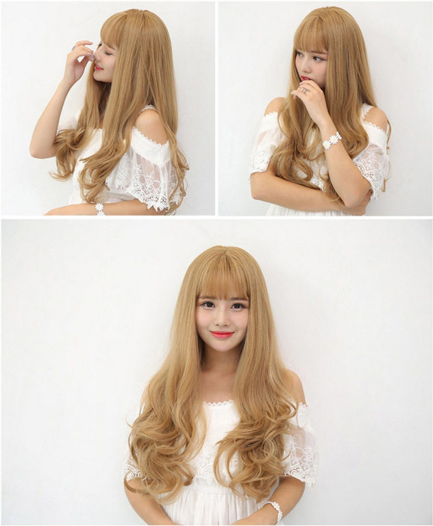 Perruque Air bangs longs cheveux boucles - Ref 2610352 Image 16