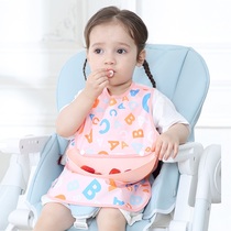 Baby eating coat sleeveless children bib anti-dressing baby apron super soft rice bag waterproof anti-dirt artifact