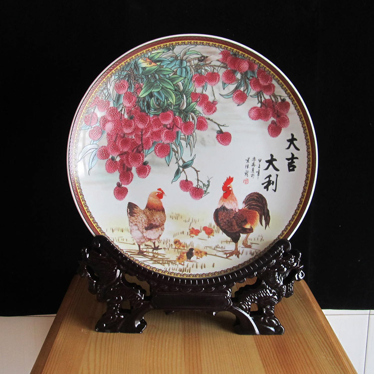 Jingdezhen gốm đơn giản hiện đại trang trí nhà tấm treo tấm ngồi tủ rượu trang trí nội thất hiện đại Trung Quốc bố trí phòng khách đẹp