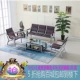 Sofa văn phòng đơn giản hiện đại ba người tiếp tân kinh doanh khung sắt nội thất văn phòng phòng khách sofa kết hợp bàn cà phê