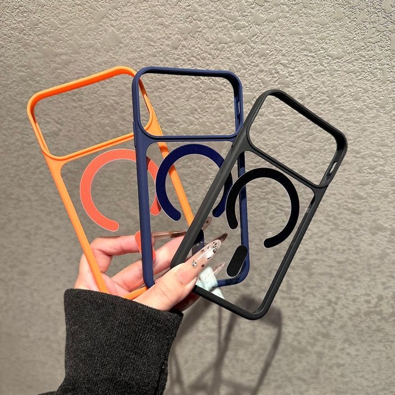 Suitable for Apple 14 Pro Max Modified to 17 Pro Max, Special Phone Case with Magnetic Ring, Transparent Anti-Drop Large Window Protective Cover