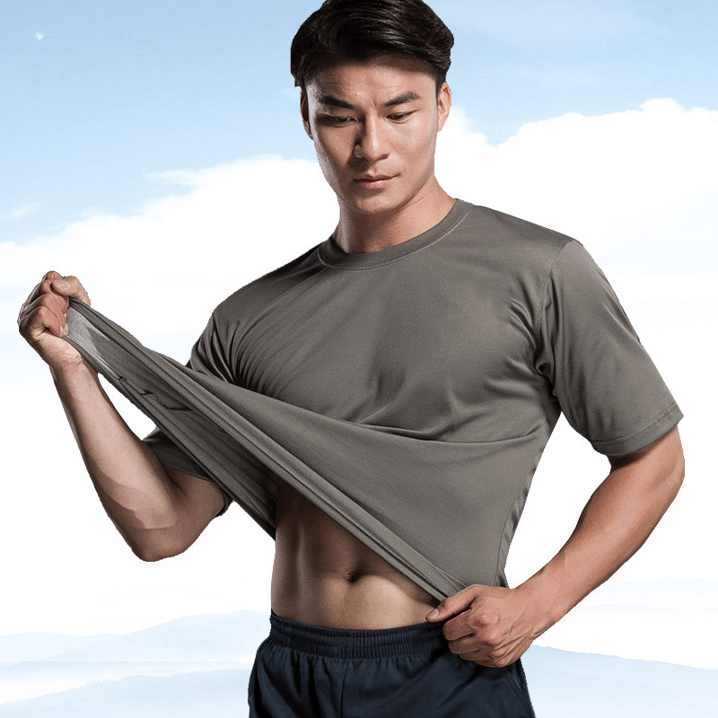 Summer Fitness Training Suit Men's New Fitness Suit Short Sleeve Speed Dry Breathable Running Sportswear Fitness Shorts