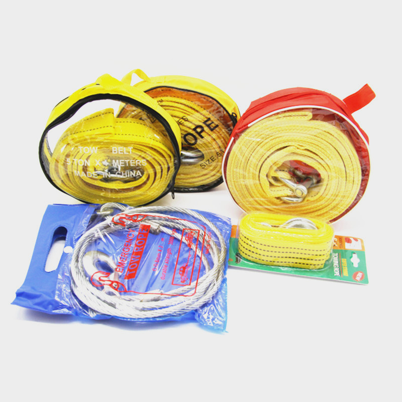 Car off-road vehicle car with thickened pull car strap traction rope nylon rope wire rope trailer rope hook strong