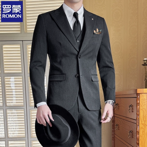 Мужской комплект, элитный пиджак классического кроя, костюм для отдыха, изысканный стиль