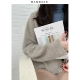 Ramesse | Mùa thu và mùa đông retro mềm màu lông thỏ phiên bản cardigan là hummus / xám nhạt áo khoác len nữ