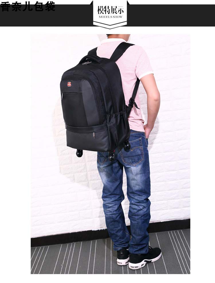 Buck dao dao ba lô xe đẩy túi nam và nữ phổ quát hành lý bánh xe vải Oxford kinh doanh du lịch lên máy bay - Va li vali 20 inch
