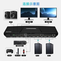 4k@ 60 HDMI KVM Dual Screen switcher 2 into 2 out expansion Display hot key switching mouse overpass