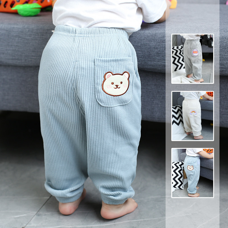 Baby Casual Pants Autumn Dress Woman Children Spring Autumn Bunches Pants Baby Boy Foreign Pie Outwear Long Pants Autumn Winter Bungling Pants