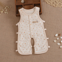 Baby jumpsuit baby out clothes color cotton open stall underwear short sleeve ha clothes climbing suit summer