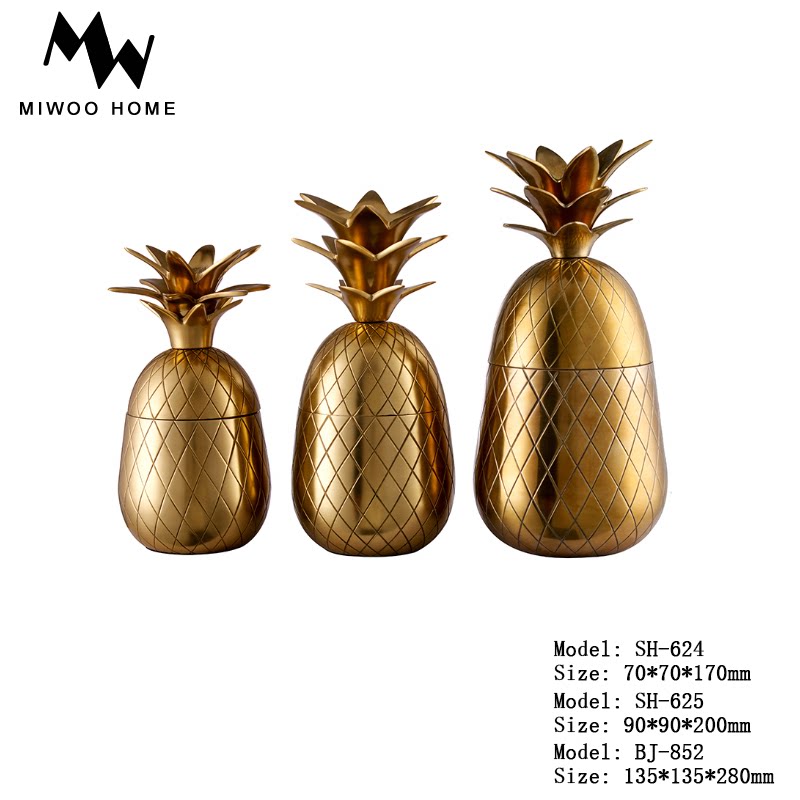 Chinese beauty European-style decent board room Dining Room Wine Cabinet Bedroom Creative Home Adornment Pendulum pineapple Decorative Box